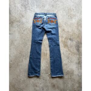 People 4 Peace Made In USA Womens Jeans 30x33.5 Stretch Flame Bootcut